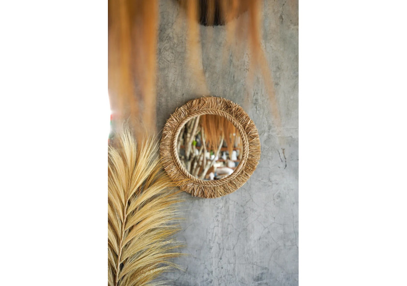 Miroir Tahiti - Naturel - JABR001N-M-60 - Bazar Bizar