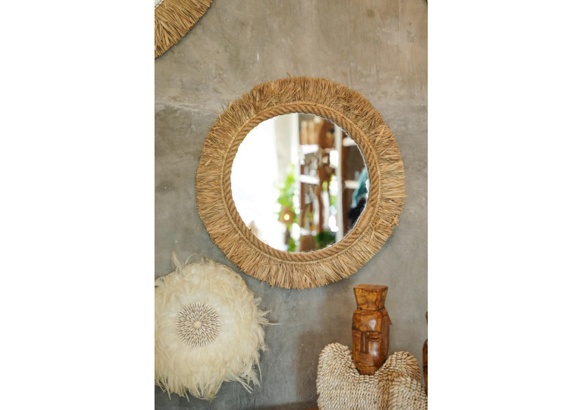 Miroir Tahiti - Naturel - JABR001N-M-60 - Bazar Bizar