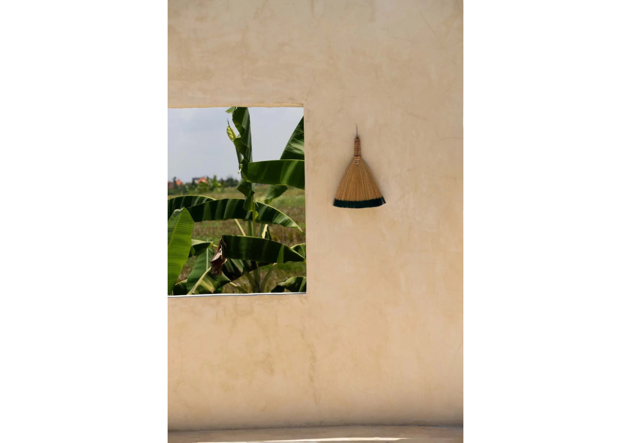 Brosse à balayer - Turquoise naturel - Boho chic - JAAT009NTu - Bazar Bizar