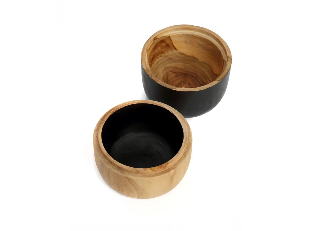 Bol double Bondi - Bois de teck élégant - JAES015NB - Bazar Bizar