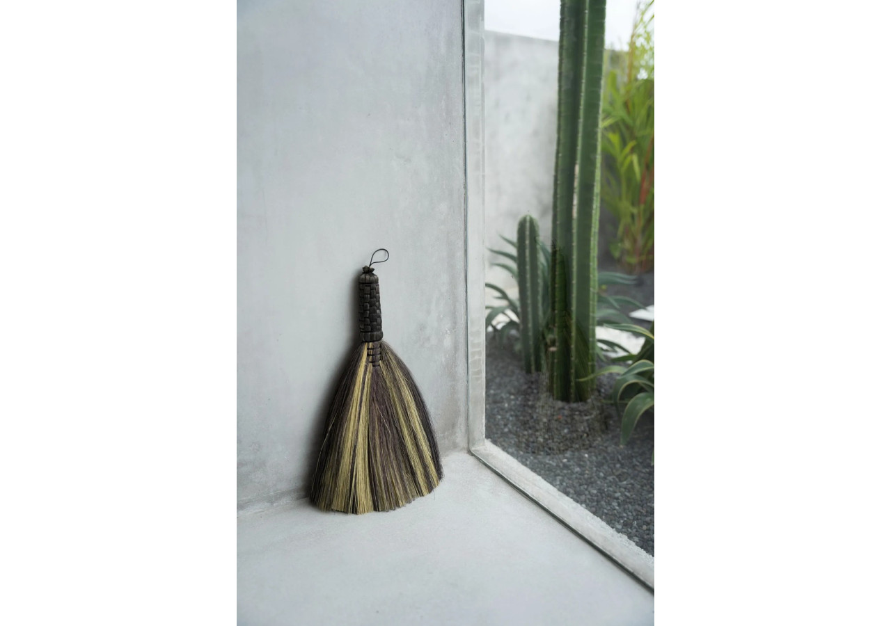 Brosse à balayer - Noir naturel - Boho chic - JAAT009BN - Bazar Bizar