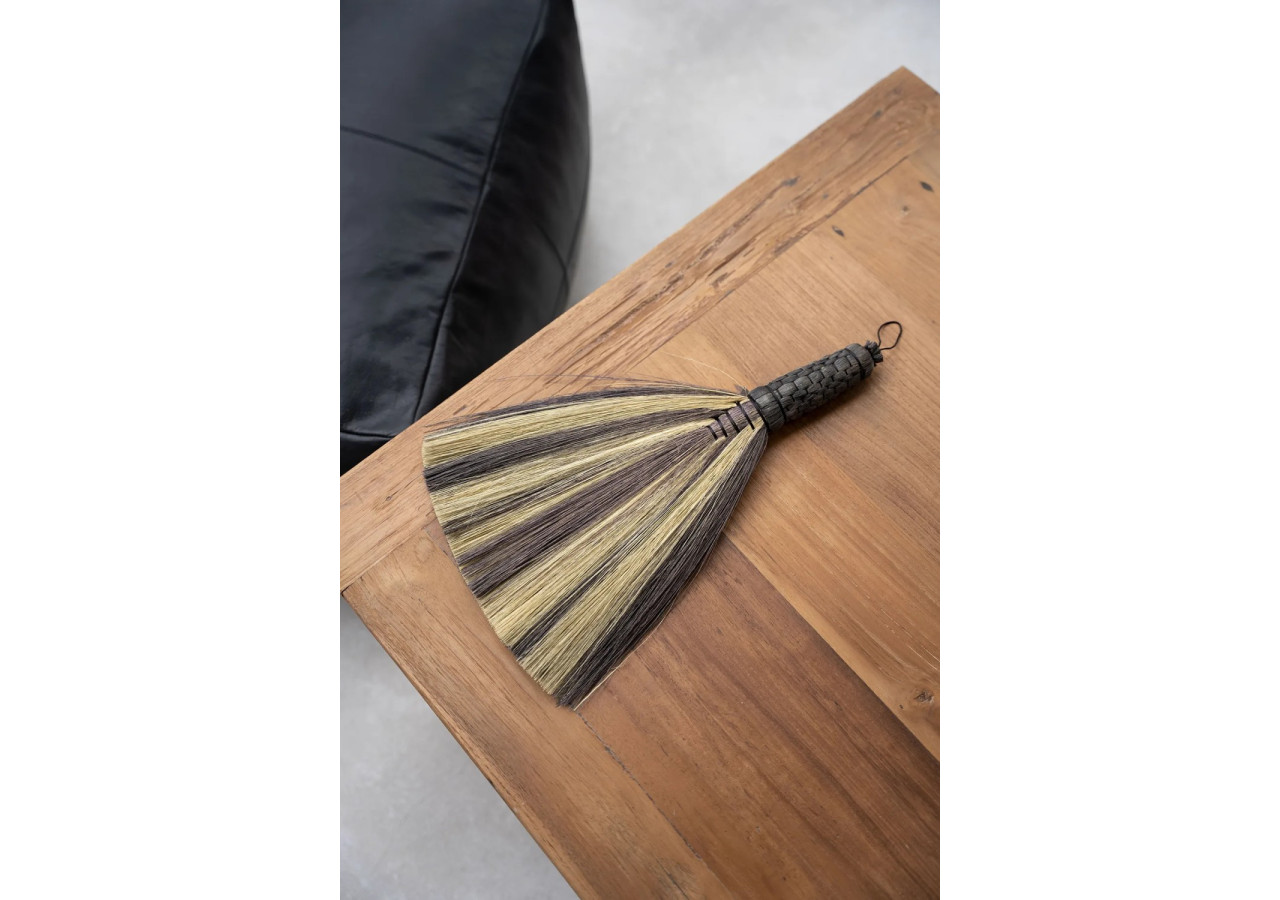 Brosse à balayer - Noir naturel - Boho chic - JAAT009BN - Bazar Bizar