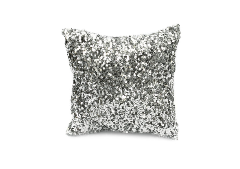 Housse de coussin pailletée - Argent - 40x40 cm - INPG004S-40x40 - Bazar Bizar