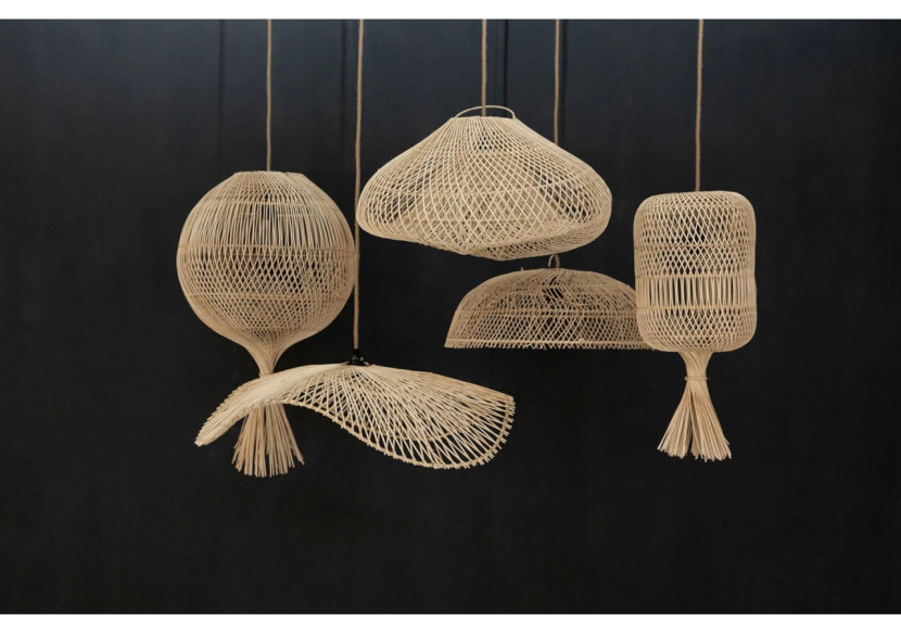Lampe Dumpling - Naturelle - L - BAYU004N-L-40x70 - Bazar Bizar