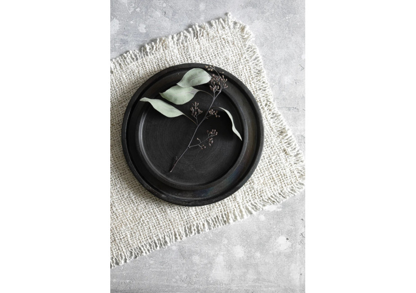 Assiette brûlée - Noire - S - JAES006B-S - Bazar Bizar