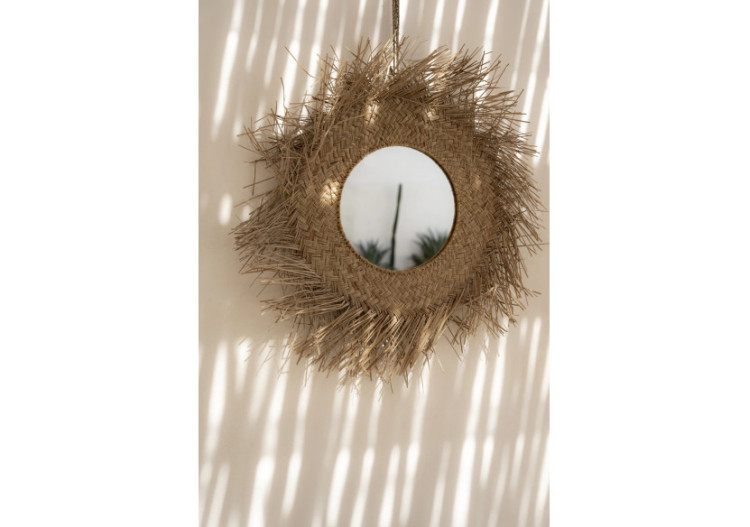 Miroir Rotan Naturel - Élégant cadre tissé - BALE034N-M-65 - Bazar Bizar 2