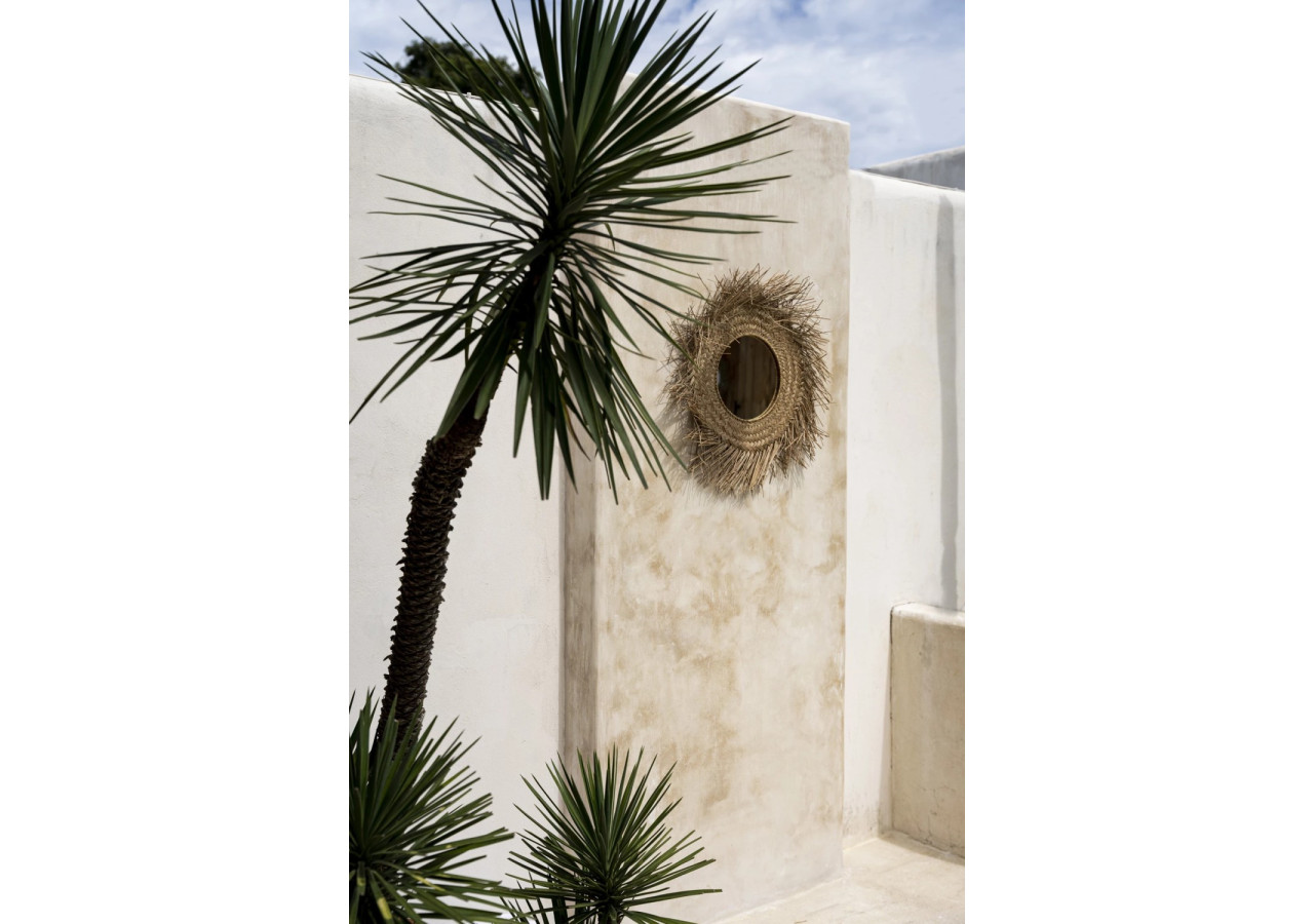 Miroir Rotan Naturel - Élégant cadre tissé - BALE034N-M-65 - Bazar Bizar