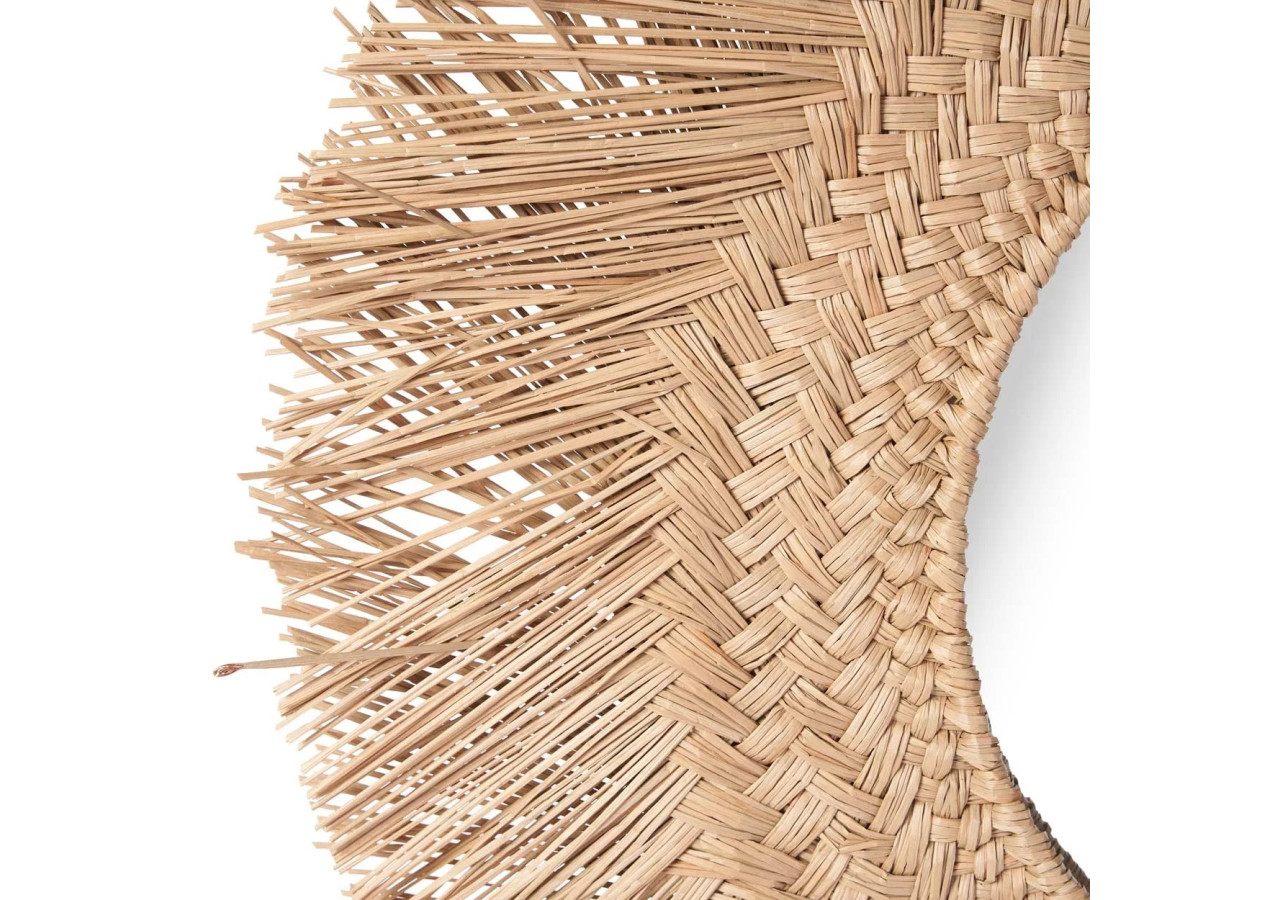 Miroir Rotan Naturel - Élégant cadre tissé - BALE034N-M-65 - Bazar Bizar