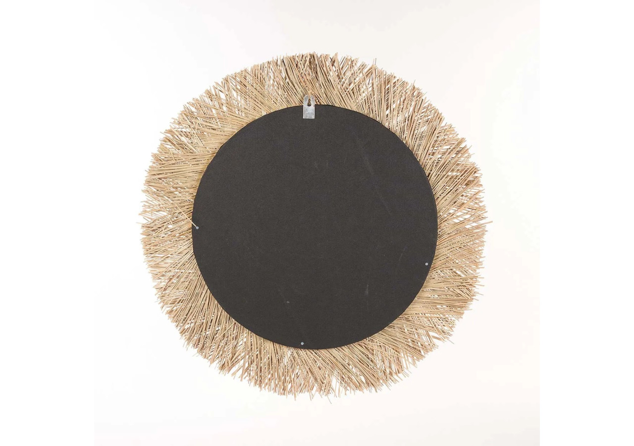 Miroir Rotan Naturel - Élégant cadre tissé - BALE034N-M-65 - Bazar Bizar
