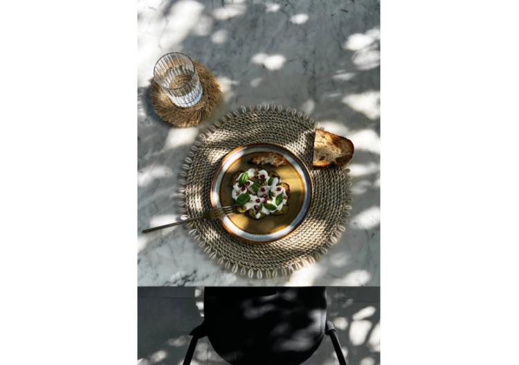 Napperon en Herbe de Mer - Naturel avec Coquillages - BAJN057N - Bazar Bizar 2