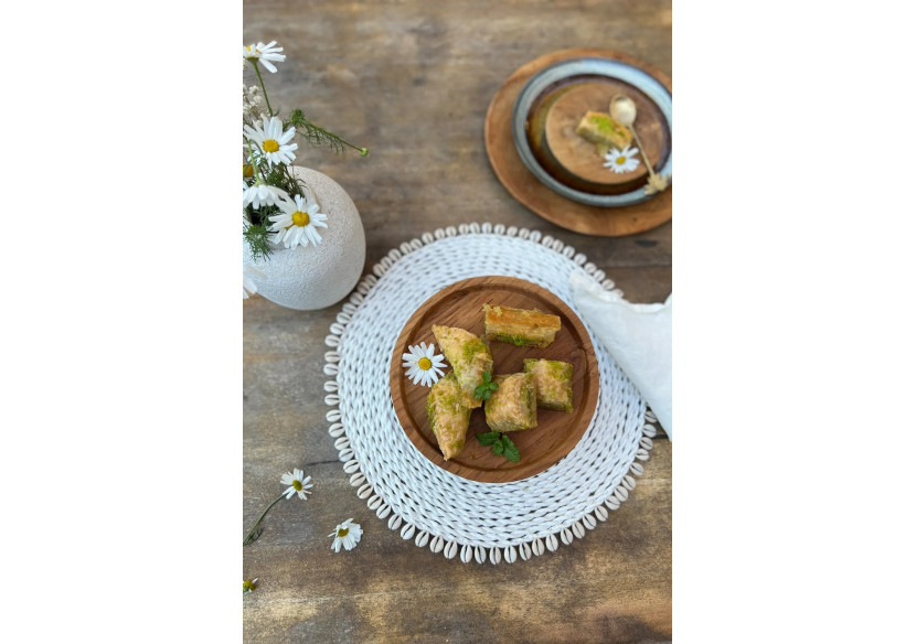 Napperon en Herbe de Mer - Blanc avec Coquillages - BAJN057W - Bazar Bizar Napperon en Herbe de Mer - Blanc avec Coquillages - BAJN057W - Bazar Bizar