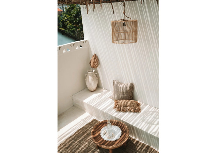 Napperon en Herbe de Mer - Blanc avec Coquillages - BAJN057W - Bazar Bizar Napperon en Herbe de Mer - Blanc avec Coquillages - BAJN057W - Bazar Bizar