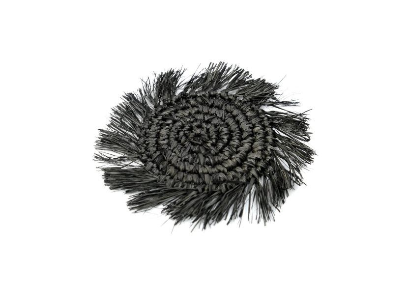 Sous-verre en Raphia - Noir - Élégance et légèreté - BAJN031B - Bazar Bizar