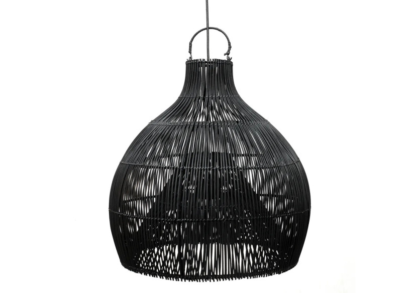 Suspension Rattan Trap - Noir - L - Élégance côtière - BAYU014B-L-55 - Bazar Bizar