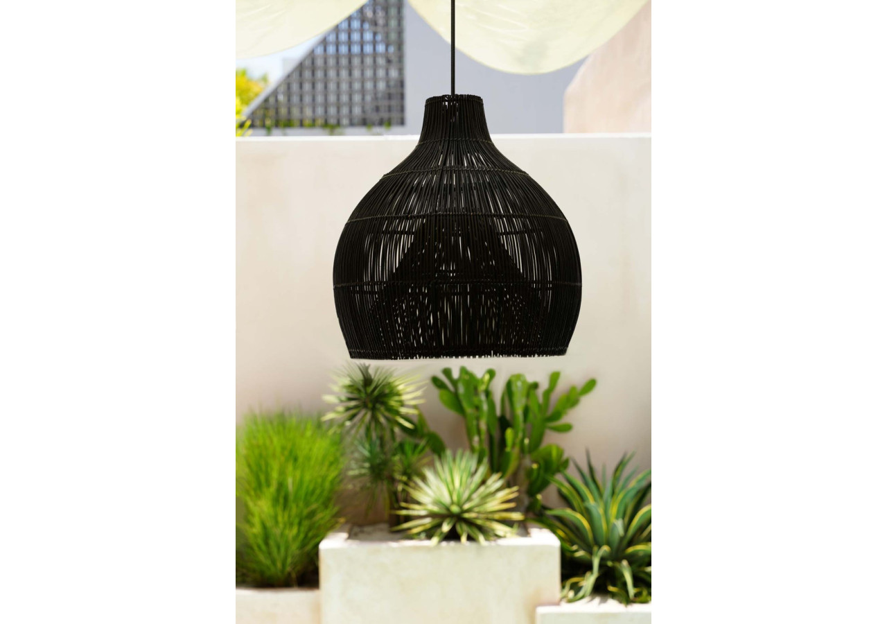 Suspension Rattan Trap - Noir - L - Élégance côtière - BAYU014B-L-55 - Bazar Bizar