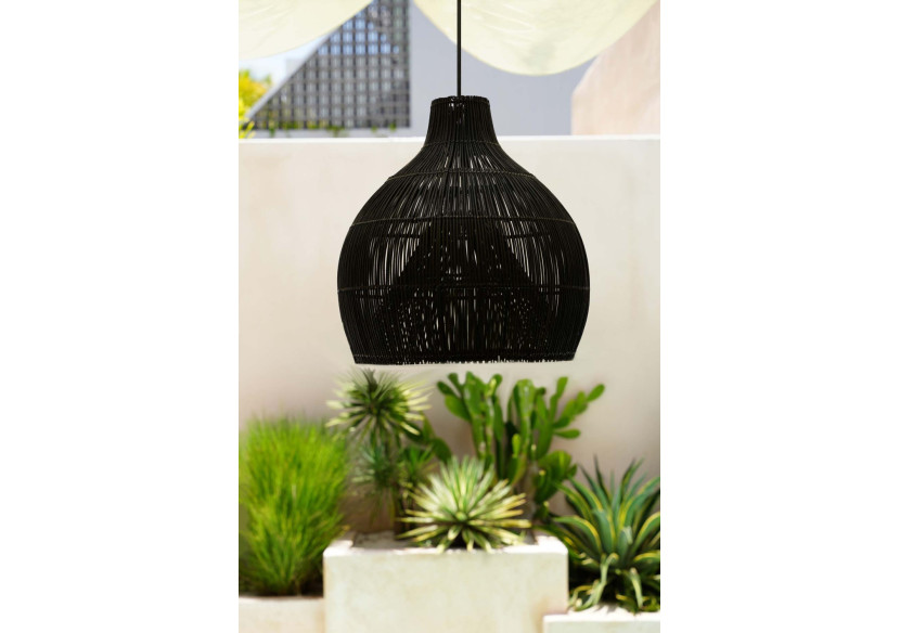 Suspension Rattan Trap - Noir - L - Élégance côtière - BAYU014B-L-55 - Bazar Bizar