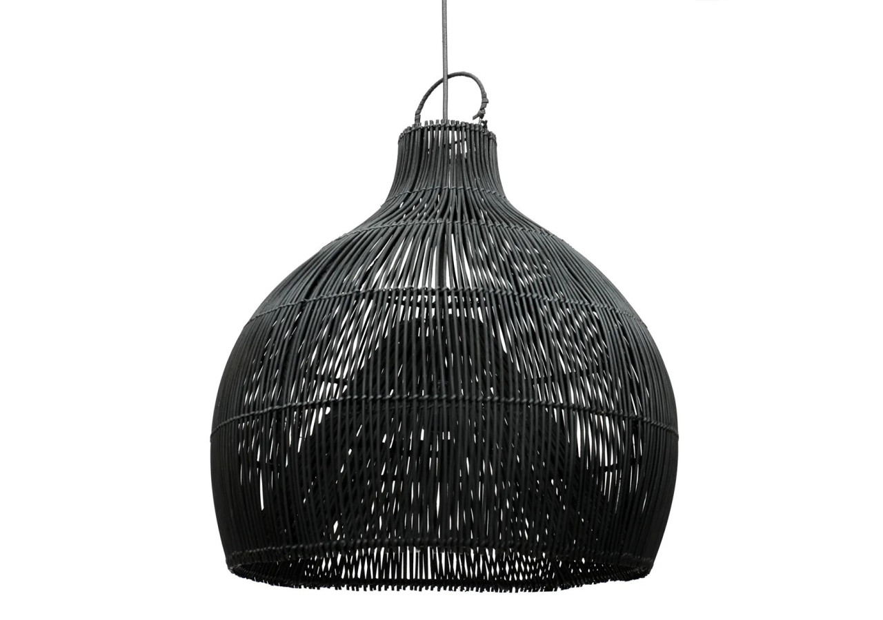 Suspension Rattan Trap - Noir - L - Élégance côtière - BAYU014B-L-55 - Bazar Bizar