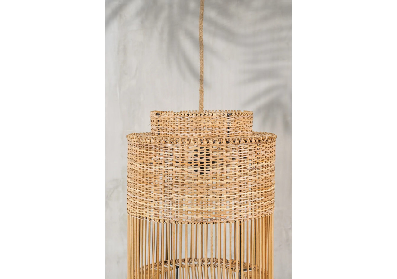 Suspension Rattan Colonial - Élégance Artisanale - JABR029N - Bazar Bizar