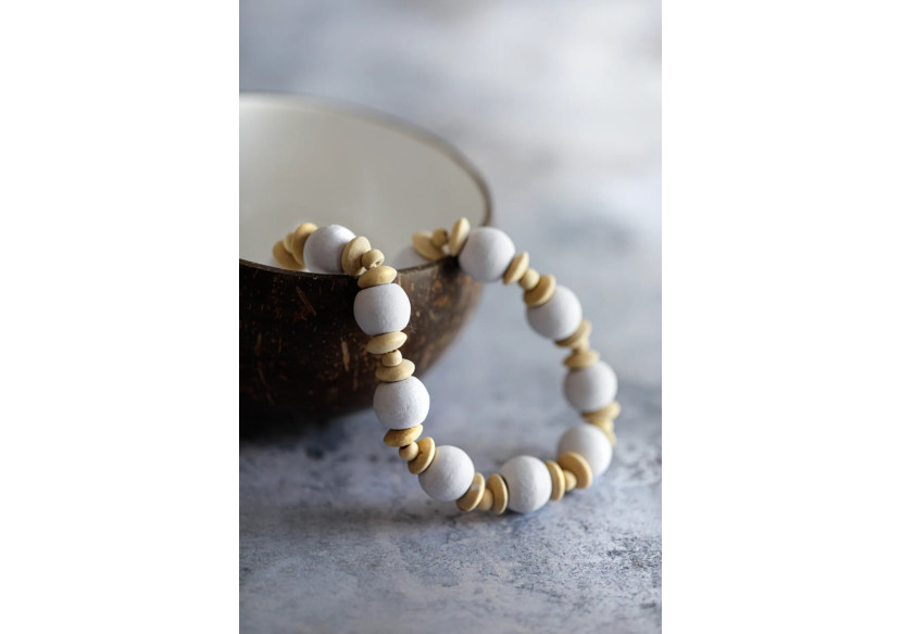 Collier Canggu - Blanc Naturel - Élégance Naturelle - JABR024NW - Bazar Bizar