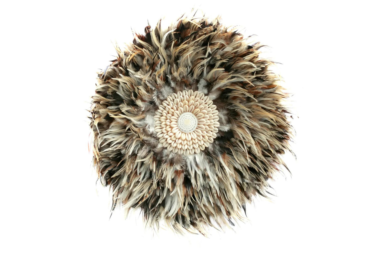 Affichage de Plumes Juju - Gris Brun - M - Élégance Bohème - BALE015GBr-M-50 - Bazar Bizar