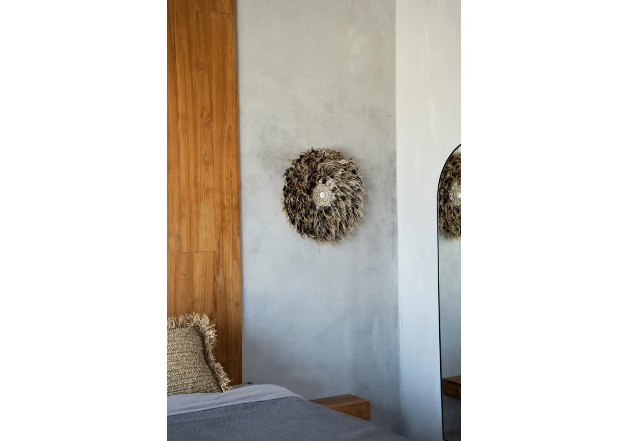 Affichage de Plumes Juju - Gris Brun - M - Élégance Bohème - BALE015GBr-M-50 - Bazar Bizar