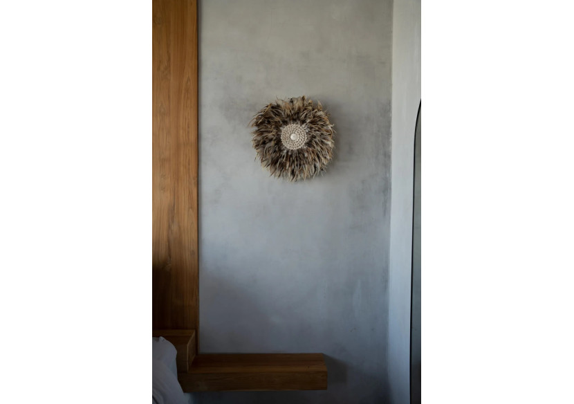 Affichage de Plumes Juju - Gris Brun - M - Élégance Bohème - BALE015GBr-M-50 - Bazar Bizar