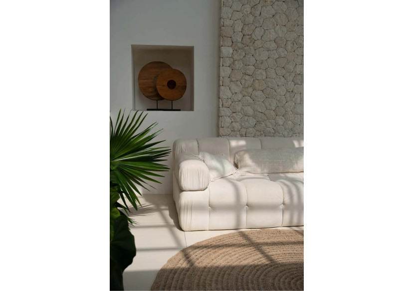 Housse de Coussin Oh My Gee - Crème - 40x40 - Texture Élégante - INIE001Cr-40x40 - Bazar Bizar