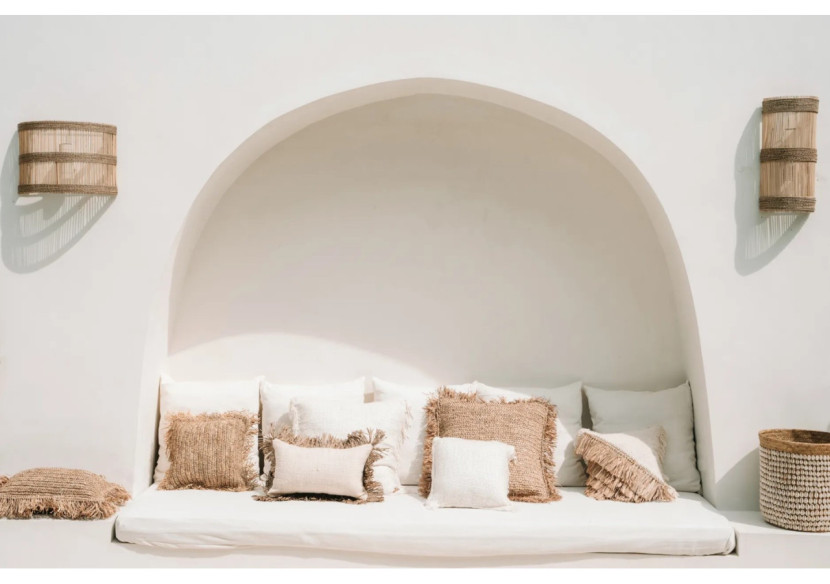 Housse de Coussin Oh My Gee - Crème - 40x40 - Texture Élégante - INIE001Cr-40x40 - Bazar Bizar