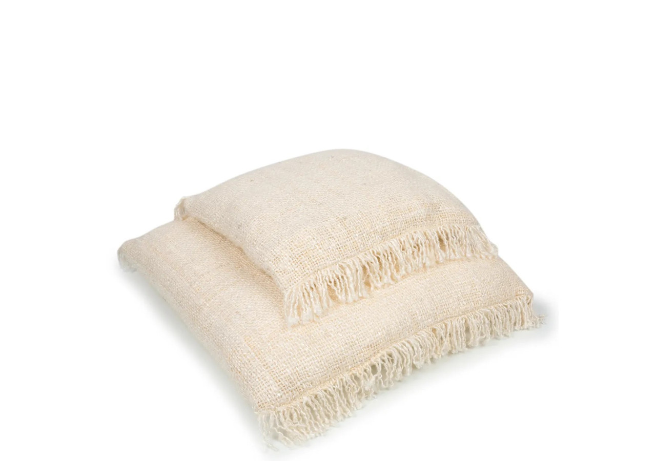 Housse de Coussin Oh My Gee - Crème - 40x40 - Texture Élégante - INIE001Cr-40x40 - Bazar Bizar
