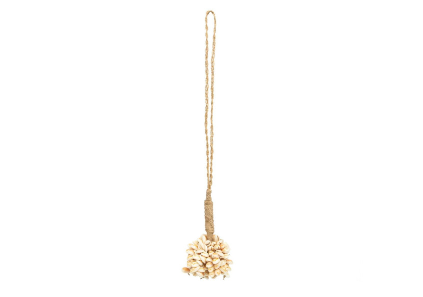 Tassel en Coquillage Vanilla - Élégance Artisanale - BALE047WY - Bazar Bizar