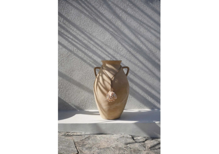 Tassel en Coquillage Vanilla - Élégance Artisanale - BALE047WY - Bazar Bizar 2