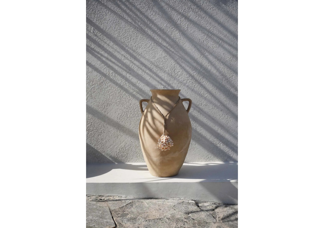 Tassel en Coquillage Vanilla - Élégance Artisanale - BALE047WY - Bazar Bizar