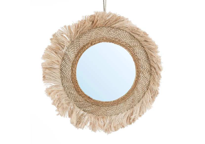 Miroir Capri - Naturel - L - Élégance Naturelle - JAPA026N-L-85 - Bazar Bizar
