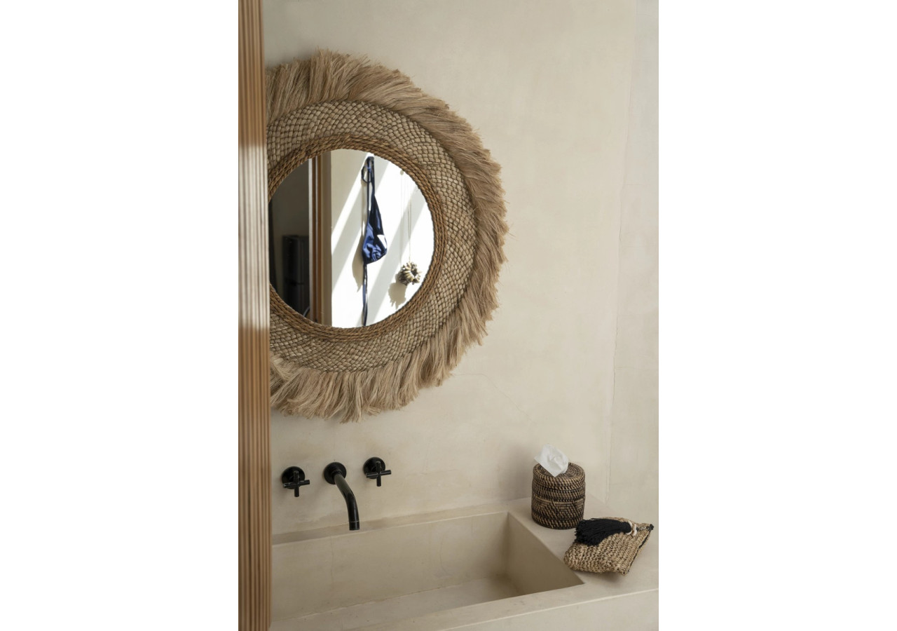 Miroir Capri - Naturel - L - Élégance Naturelle - JAPA026N-L-85 - Bazar Bizar