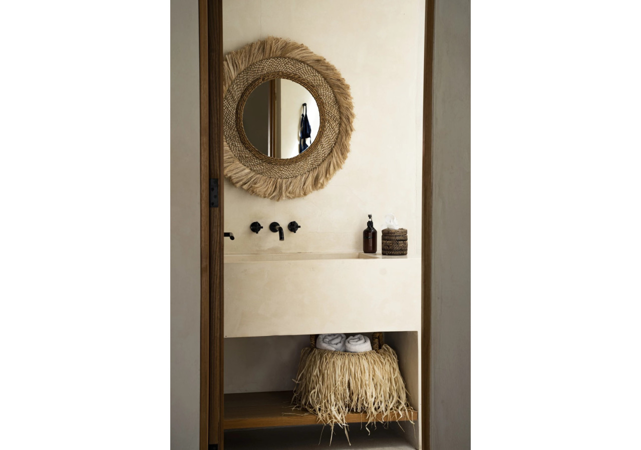 Miroir Capri - Naturel - L - Élégance Naturelle - JAPA026N-L-85 - Bazar Bizar