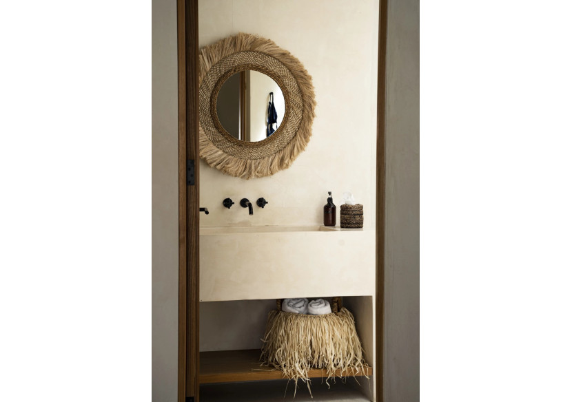 Miroir Capri - Naturel - L - Élégance Naturelle - JAPA026N-L-85 - Bazar Bizar