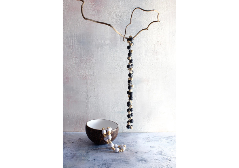 Collier Canggu - Noir Naturel - Élégance Bohème - JABR024NB - Bazar Bizar