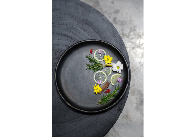 Assiette classique brûlée - Noir - Grande - JAES009B-L - Bazar Bizar 2