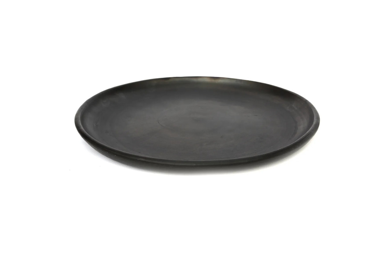 Assiette classique brûlée - Noir - Grande - JAES009B-L - Bazar Bizar