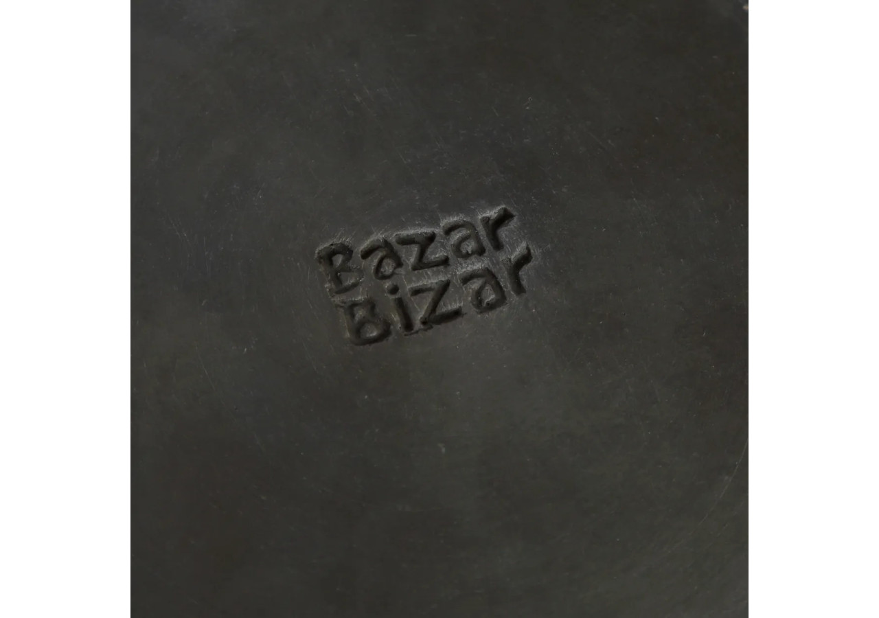 Assiette classique brûlée - Noir - Grande - JAES009B-L - Bazar Bizar