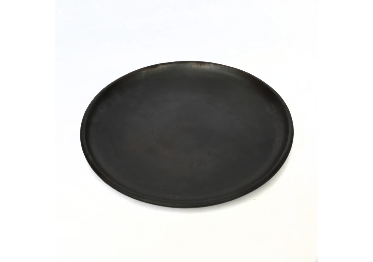 Assiette classique brûlée - Noir - Grande - JAES009B-L - Bazar Bizar