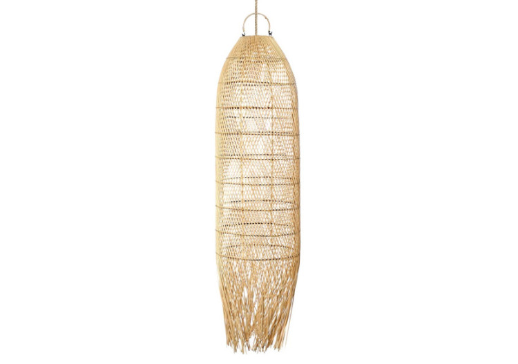 Suspension en forme de calmar - Naturel - Grande - BAYU002N-L-30x110 - Bazar Bizar