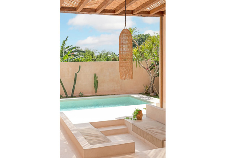 Suspension en forme de calmar - Naturel - Grande - BAYU002N-L-30x110 - Bazar Bizar 2