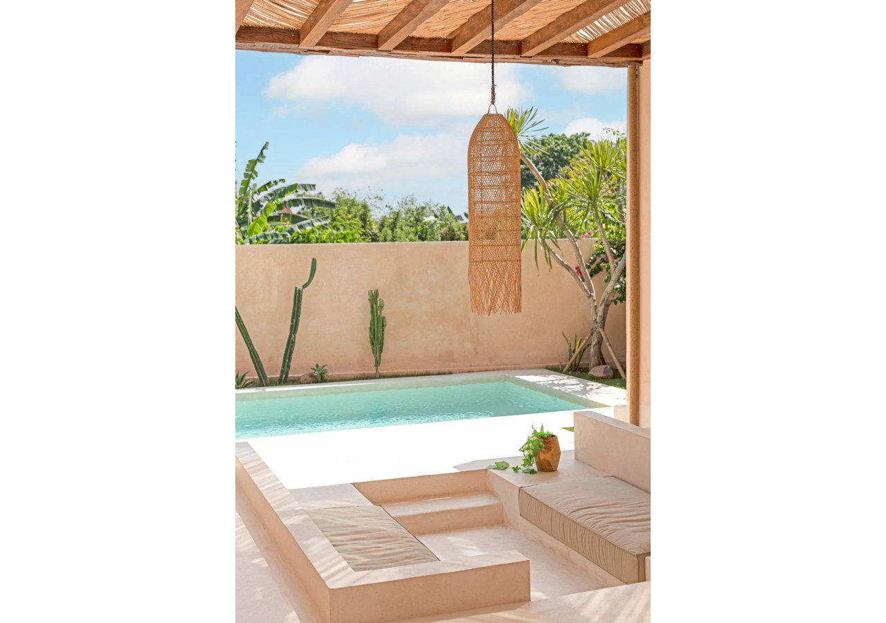 Suspension en forme de calmar - Naturel - Grande - BAYU002N-L-30x110 - Bazar Bizar