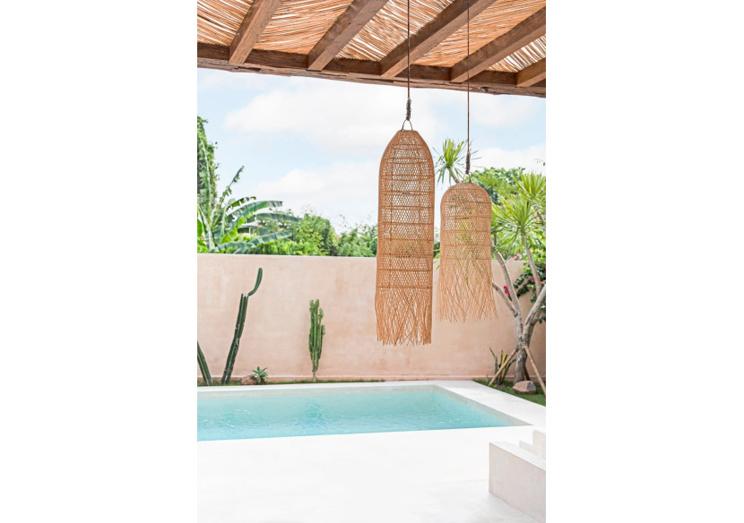 Suspension en forme de calmar - Naturel - Grande - BAYU002N-L-30x110 - Bazar Bizar