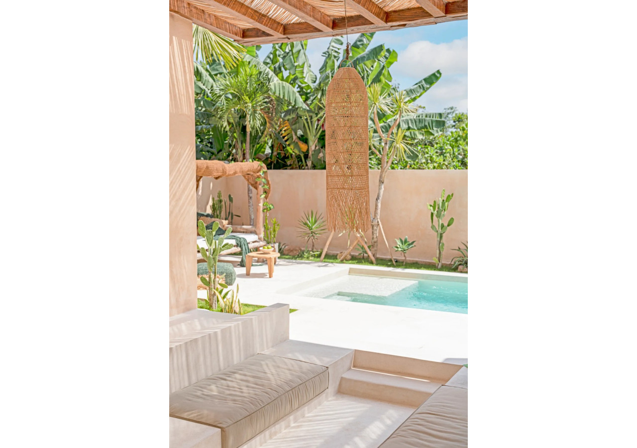 Suspension en forme de calmar - Naturel - Grande - BAYU002N-L-30x110 - Bazar Bizar