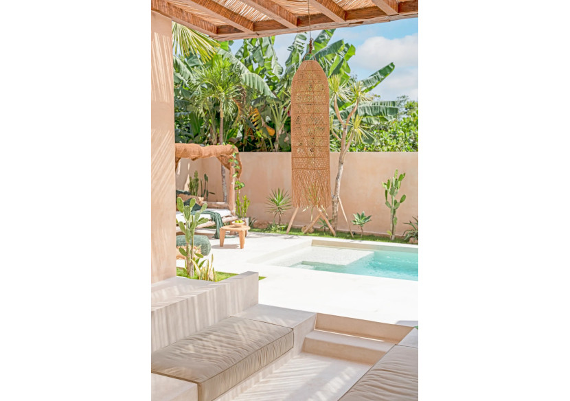 Suspension en forme de calmar - Naturel - Grande - BAYU002N-L-30x110 - Bazar Bizar