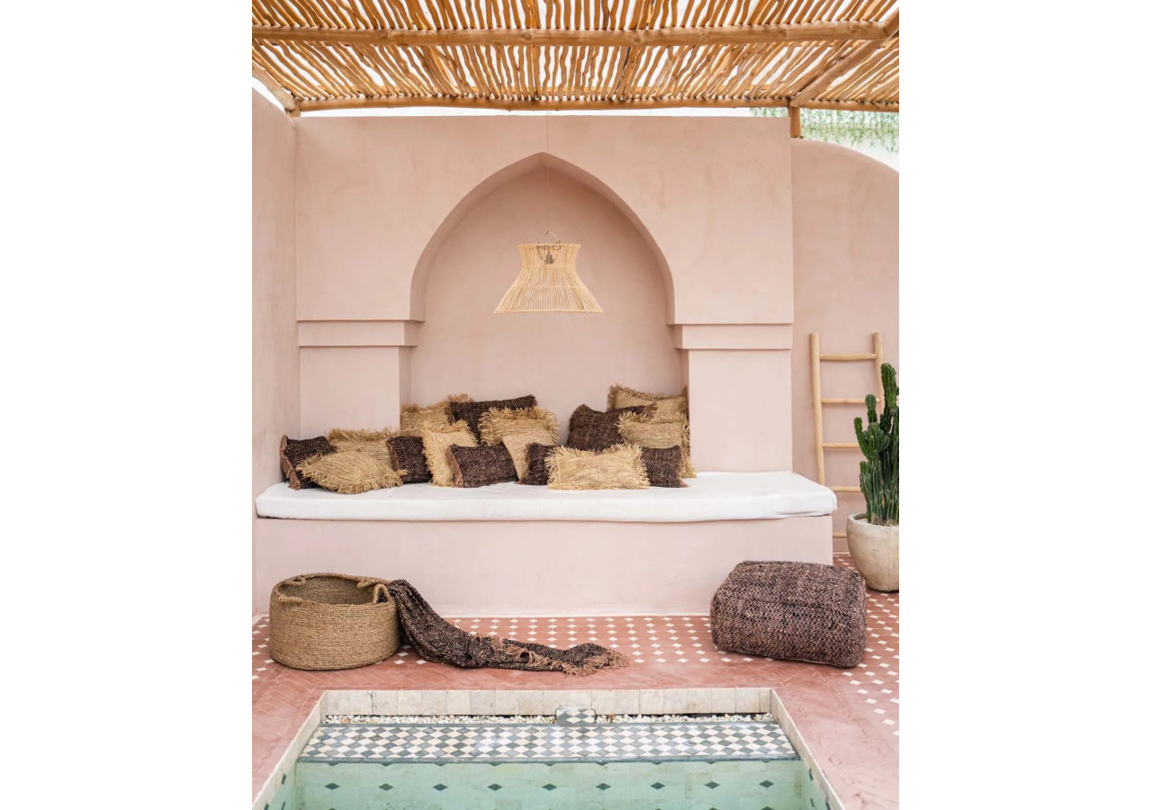 Plaid tissé à la main - Noir Cuivre - 40 - INIE002BCo - Bazar Bizar