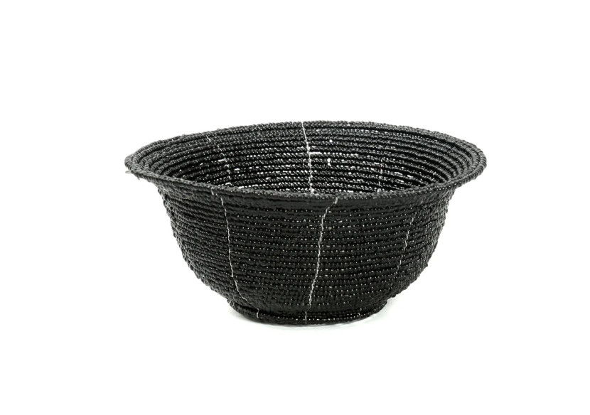 Panier en perles - Noir - Petite - BABE005B-S - Bazar Bizar
