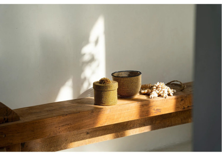 Panier en perles - Or - Moyenne - BABE012G-M - Bazar Bizar 2